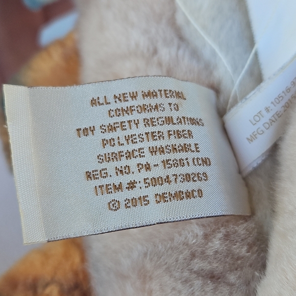 Dinosaur Stegosaurus Plush Demdaco Nate & Jules Brown Orange Stuffed Toy 17" - Picture 9 of 11